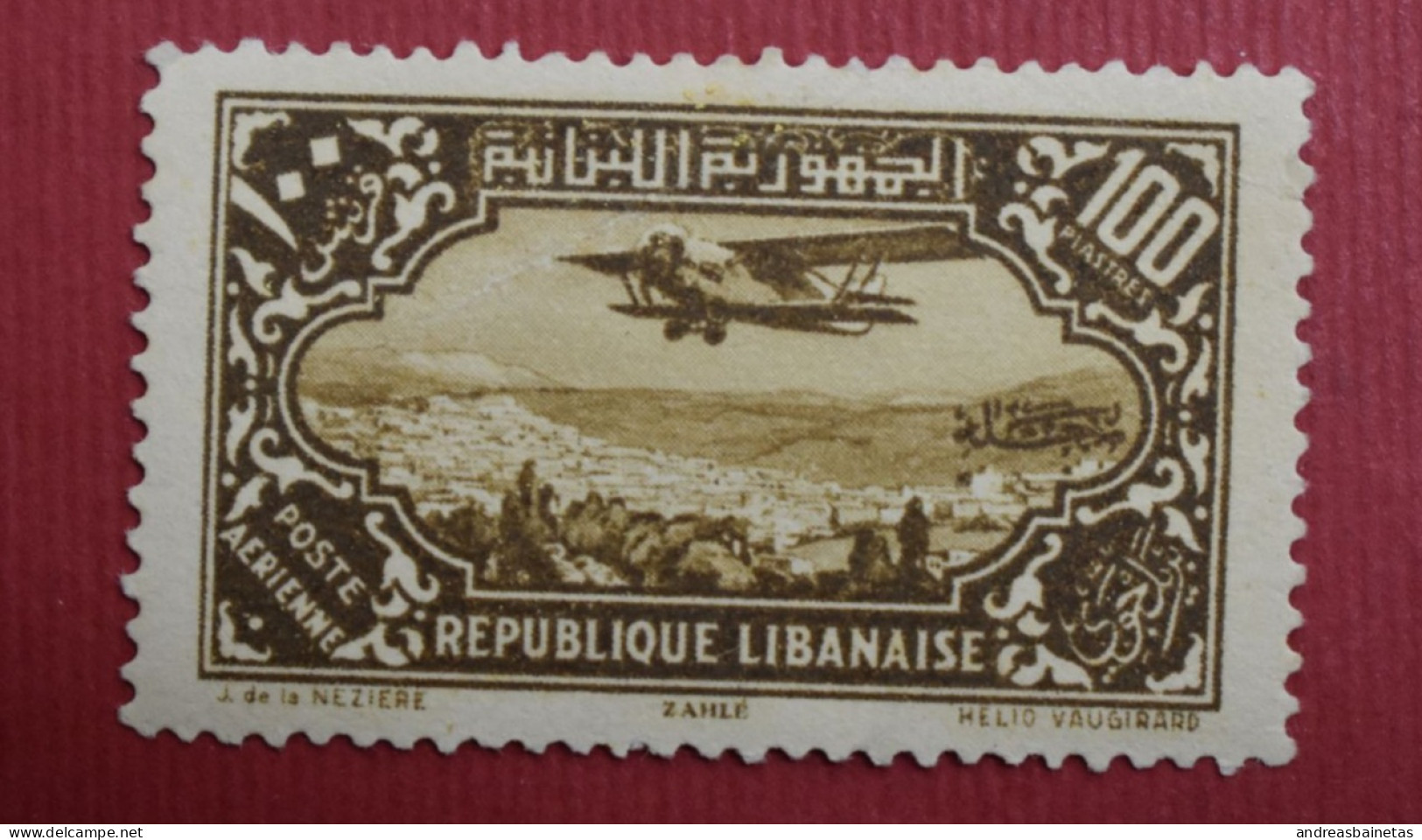 Stamps Lebanon  Airmail 1930-31 MM  100 Lebanese Piastre - Lebanon