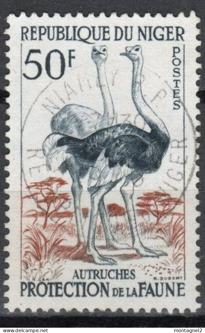 RREPUBLIQUE DU NIGER N° 105 Oblitéré - Struisvogels