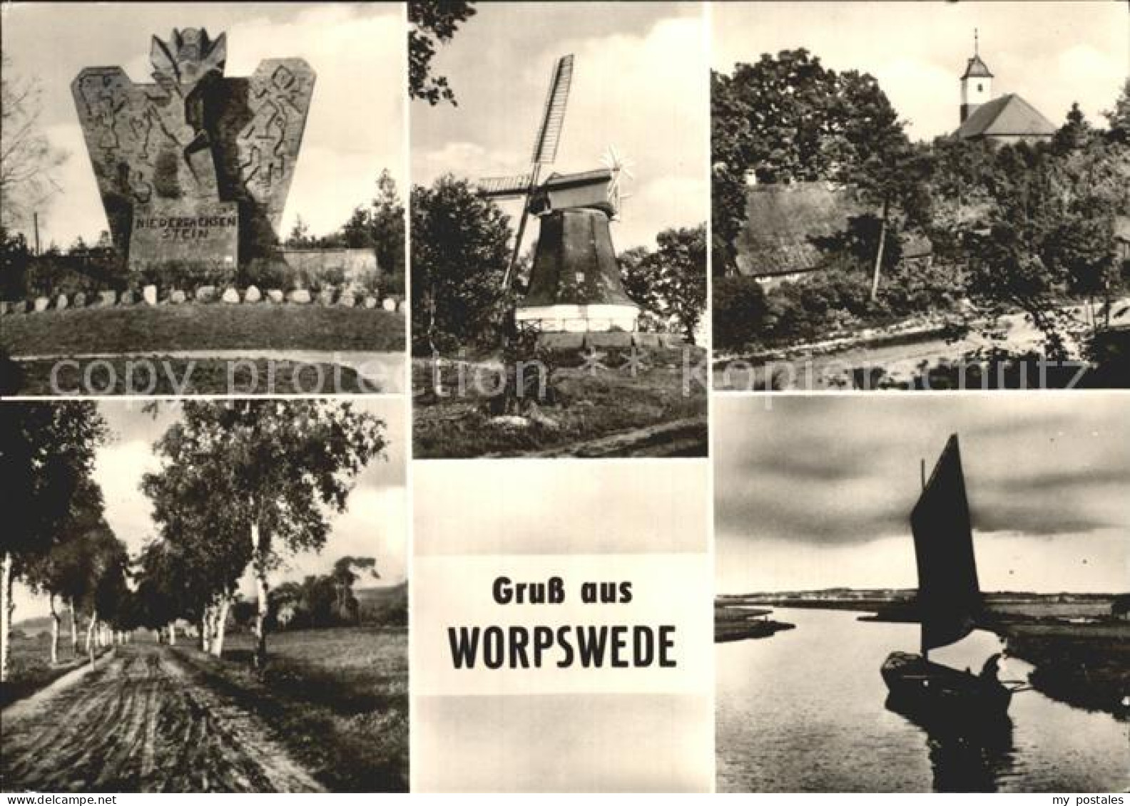 72327171 Worpswede Windmuehle Denkmal Segelboot  Worpswede - Worpswede