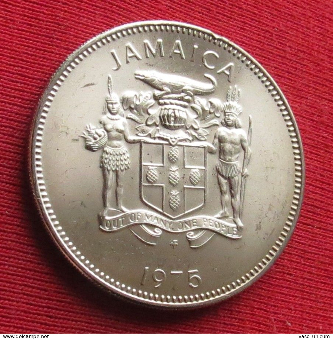 Jamaica 25 Cents 1975 MATTE Km 56  Jamaique Minted 1503 Coins UNC - Jamaica