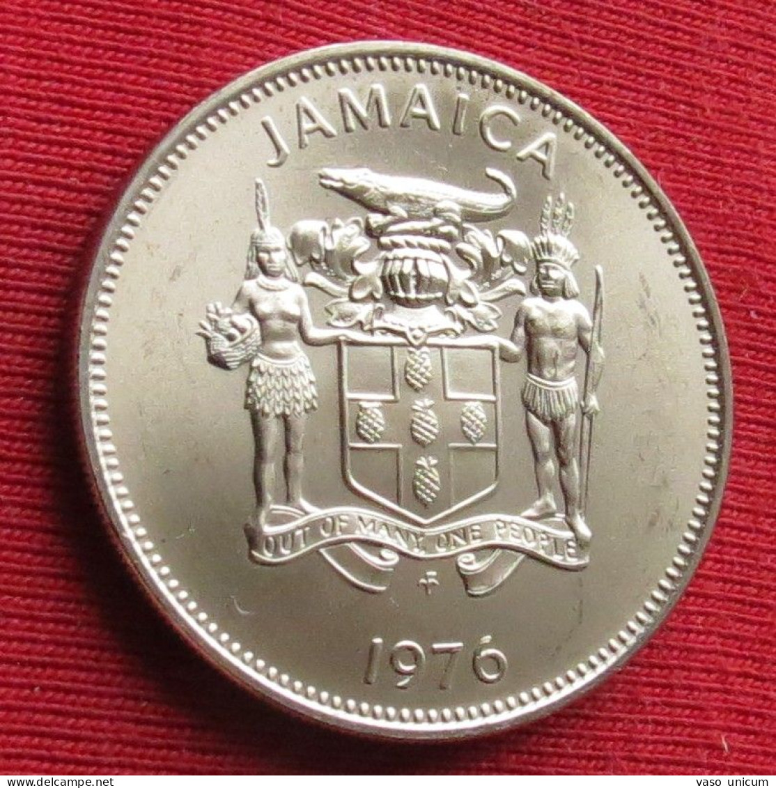 Jamaica 20 Cents 1976 MATTE Km 55  Jamaique Minted 1390 Coins UNC - Jamaica