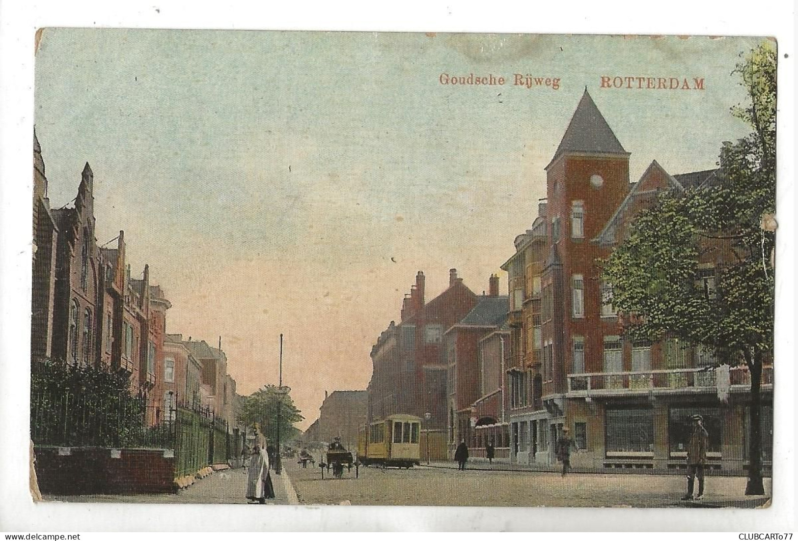 Rotterdam (Pays-Bas, Zuid-Holland) : Goudsche Rijweg En 1918 (lively) PF. - Rotterdam