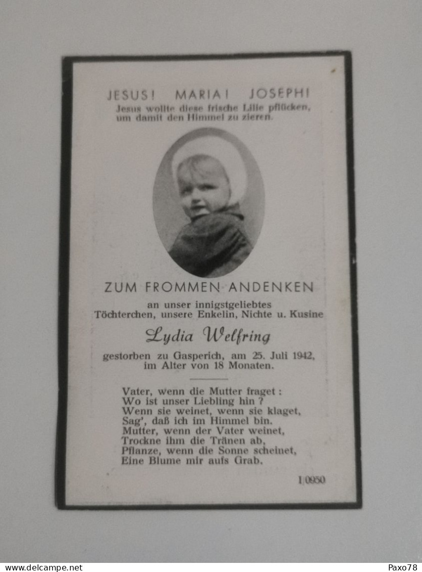 Doodebiller Luxemburg, Gasperich 1942 - Obituary Notices