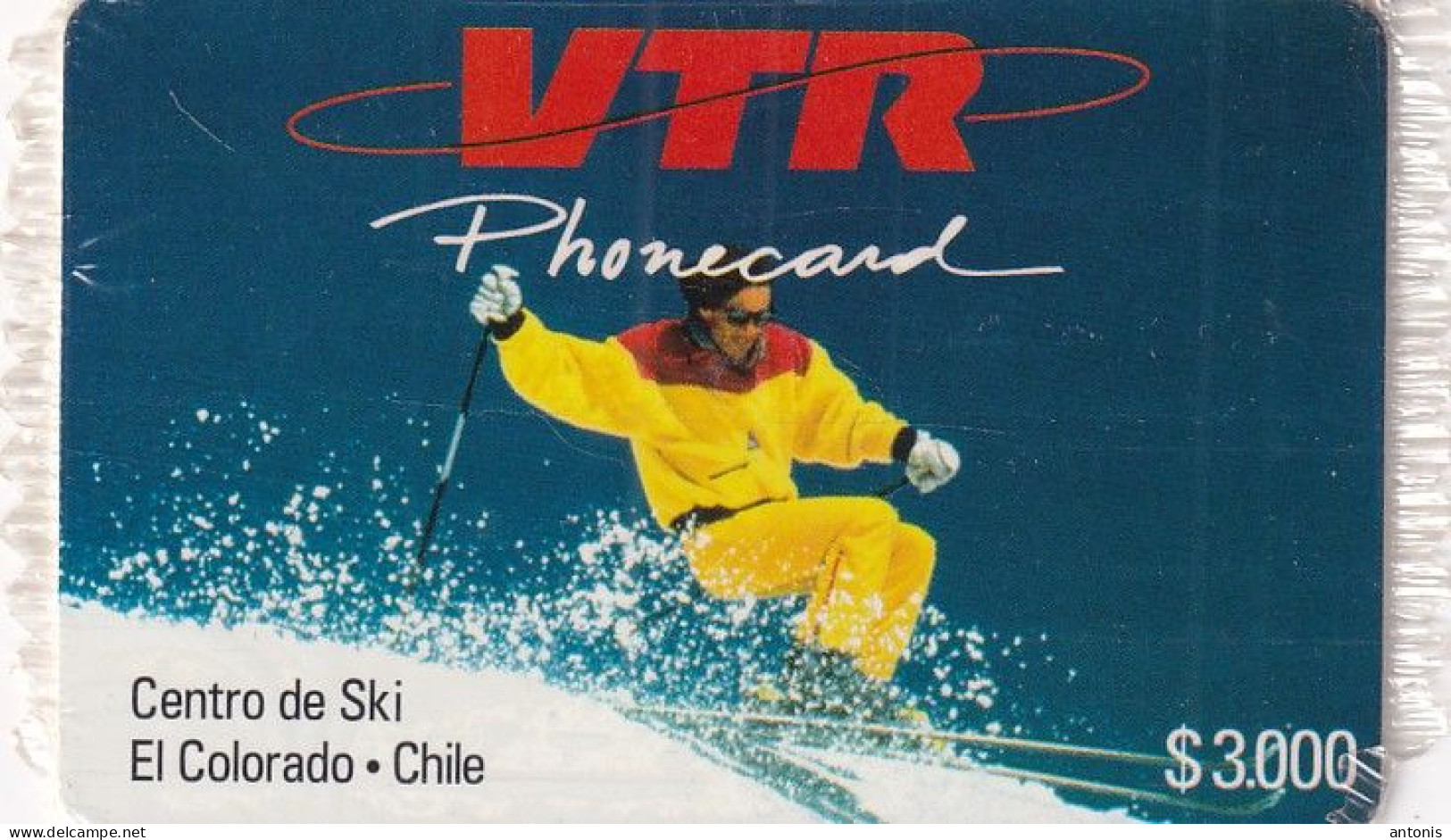 CHILE - Centro De Ski/El Colorado, VTR Prepaid Card $3000, Tirage 5000, Exp.date 12/96, Mint - Chile