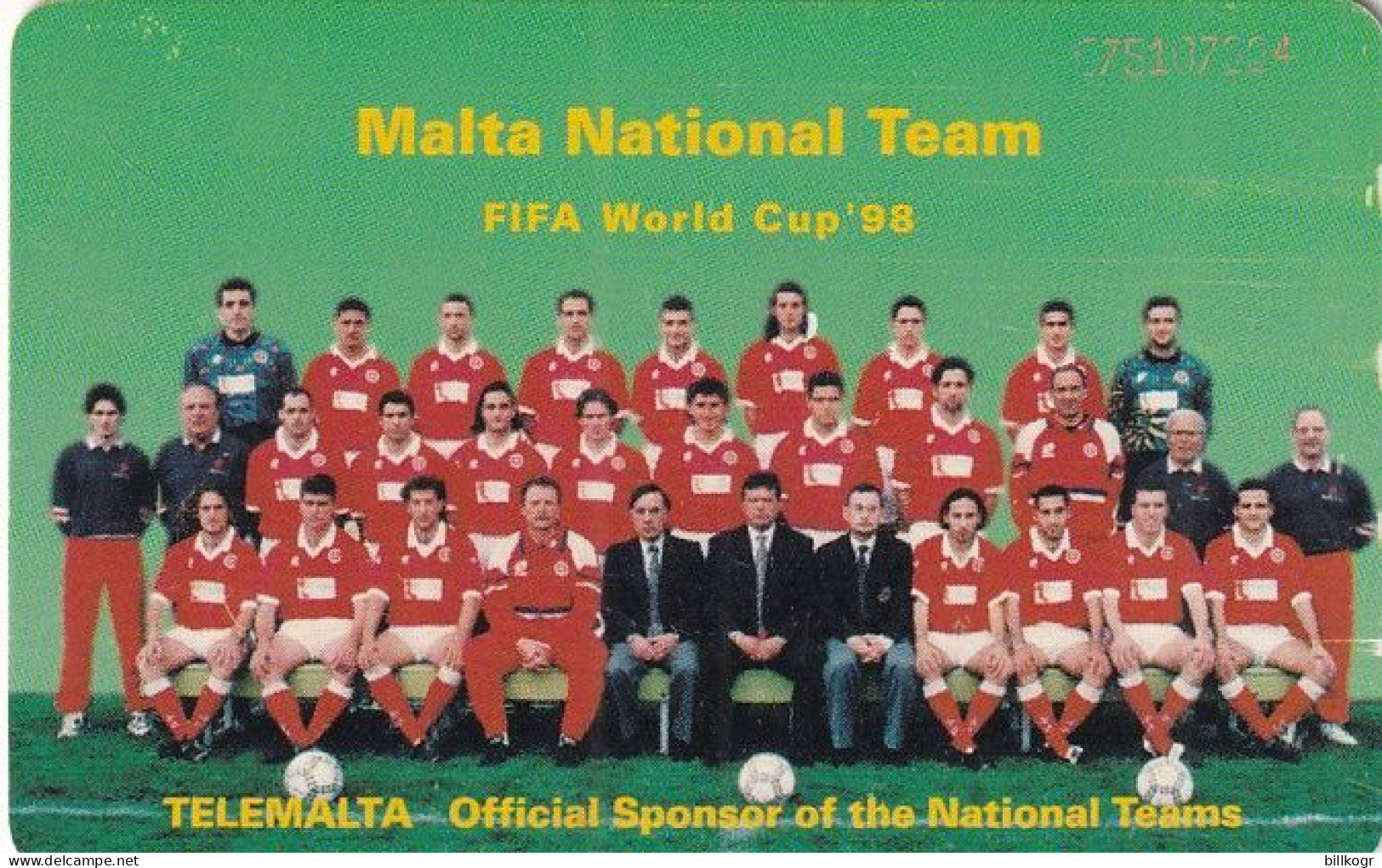 MALTA(chip) - National Football Team, Tirage 10000, 05/97, Used - Malta