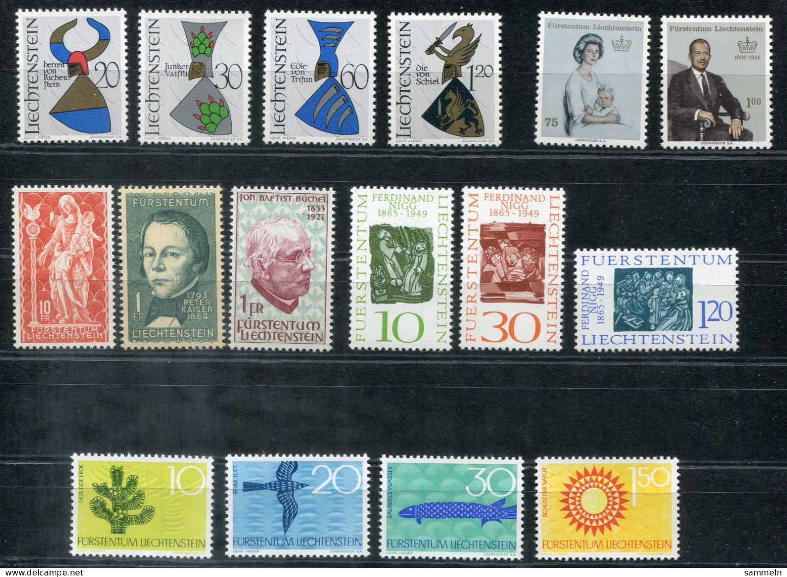 LIECHTENSTEIN Kleines Lot Postfrische, Small Lot Mnh, Petit Lot De Timbres Neufs - Collections