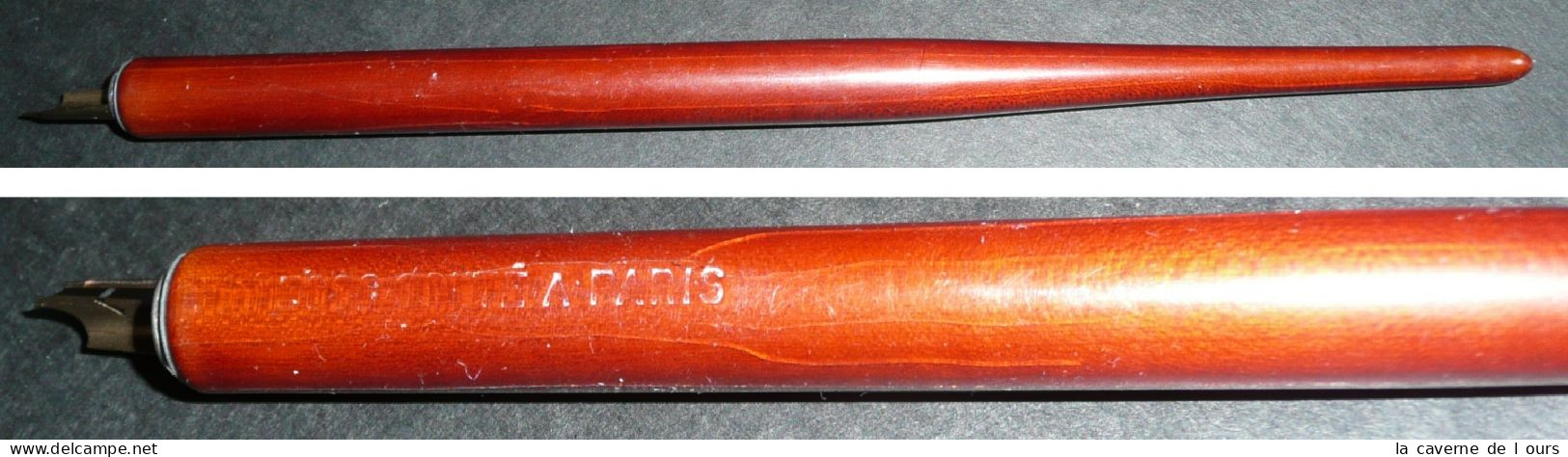 Rare Ancien Porte-plume En Bois Vernis, Conté Paris, 3006 ?? - Pens