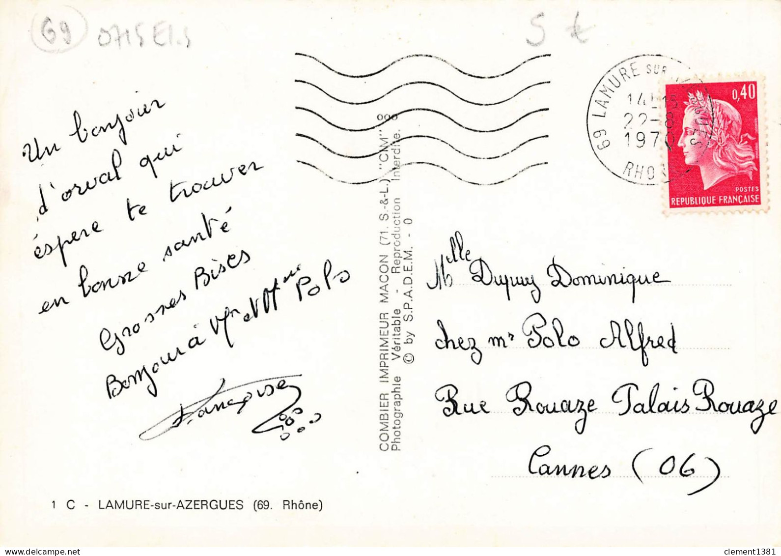 Souvenir De Lamure Sur Azergues - Lamure Sur Azergues