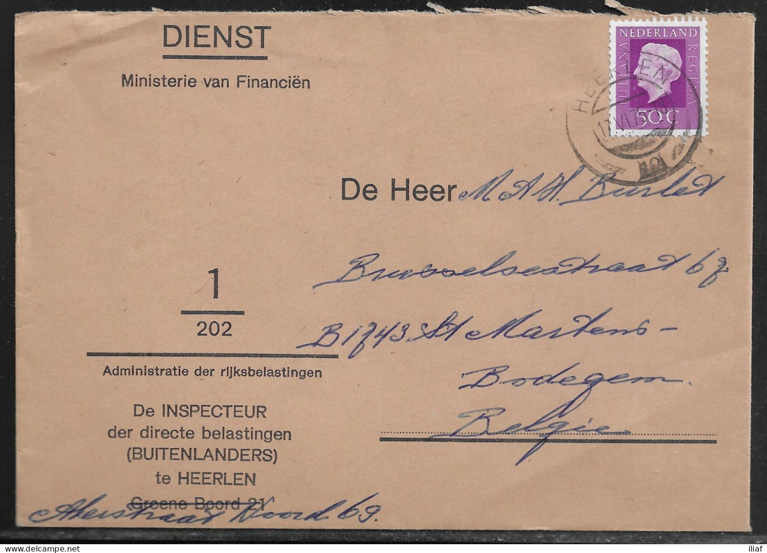 Netherlands. Stamp Sc. 464 On Letter, Sent From Heerlen On 17.06.1975 To Belgium. - Covers & Documents