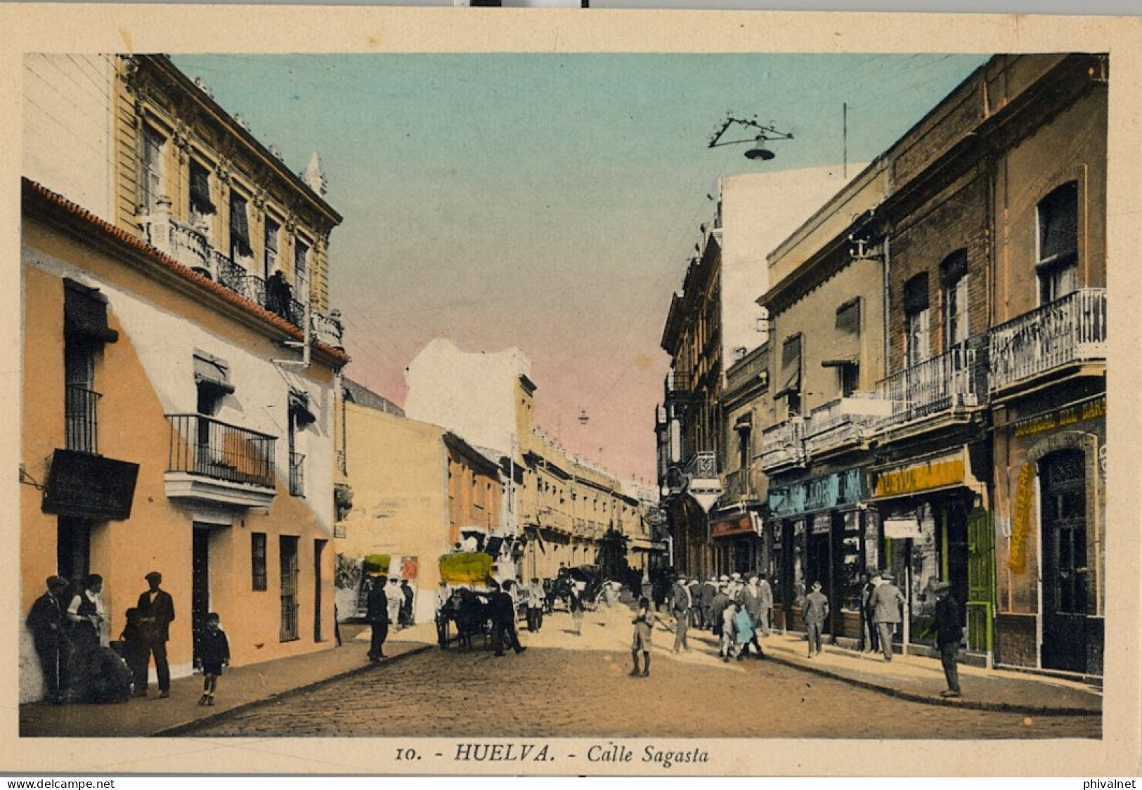 HUELVA , CALLE SAGASTA , ED. L. ROISIN Nº 10  , T.P. NO CIRCULADA - Huelva