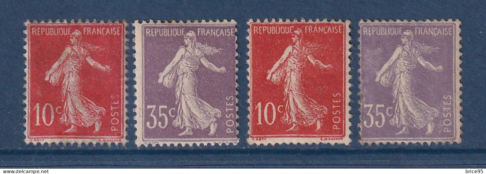 France - YT N° 135 Et 136 Et 135a Et 136a * - Neuf Avec Charnière - 1906 - Nuevos