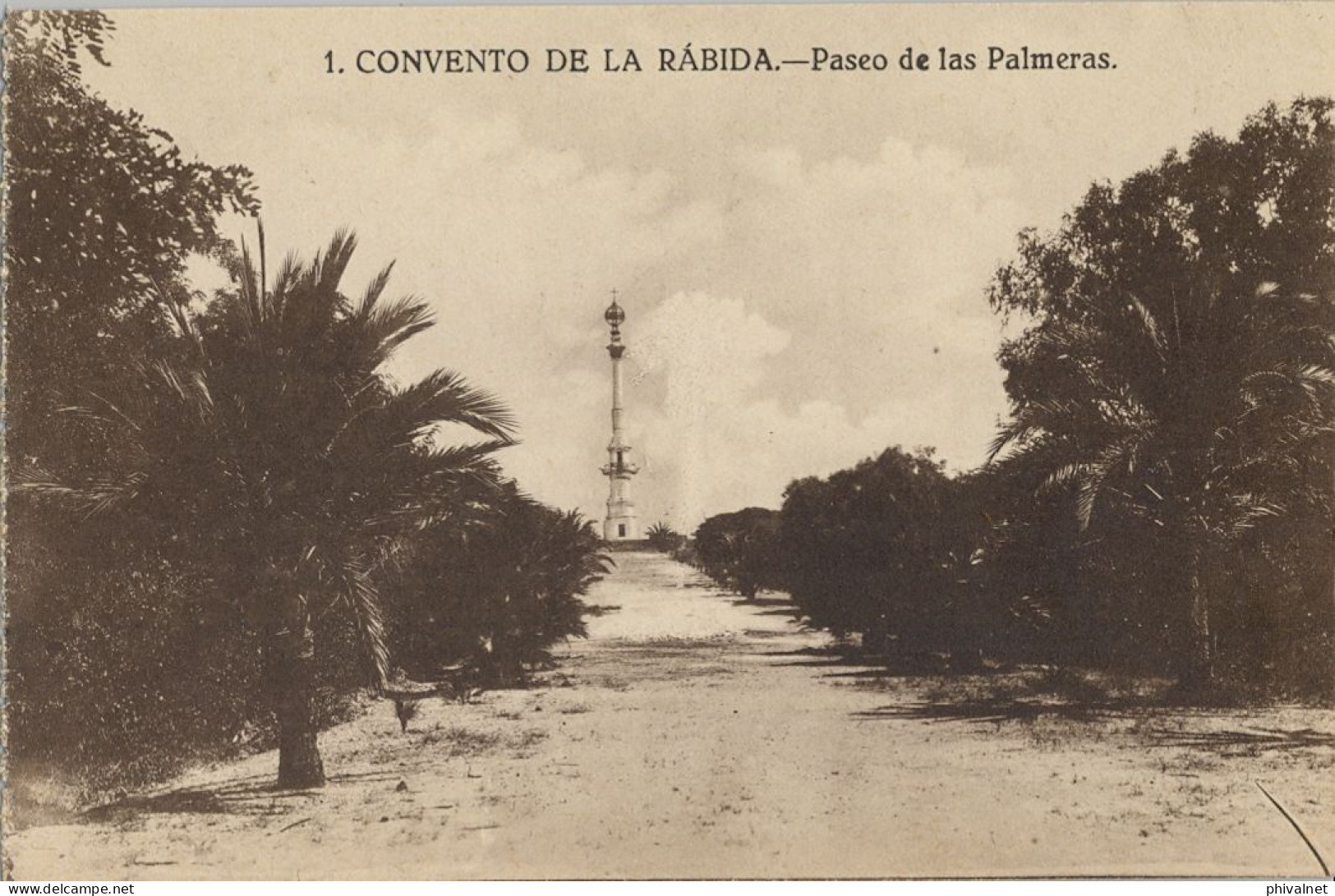 HUELVA , CONVENTO DE LA RÁBIDA - PASEO DE LAS PALMERAS , FOT. DIEGO CALLE    ,  T.P. NO CIRCULADA - Huelva