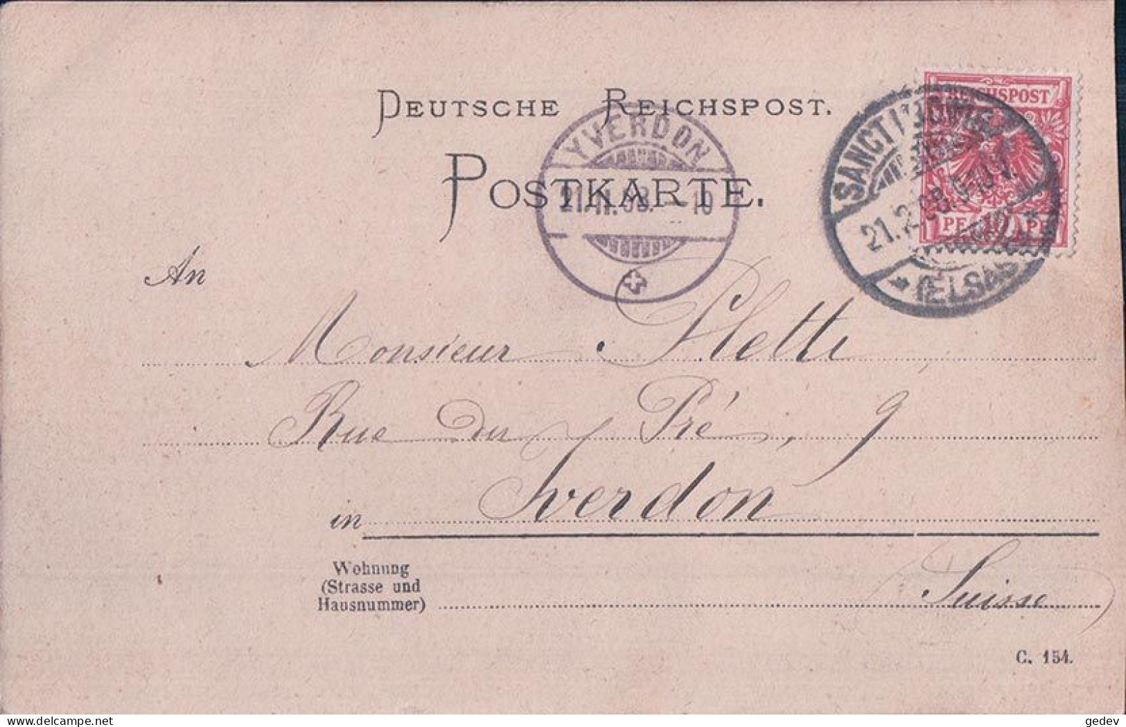 France 68, Gruss Aus St Ludwig Els., 3 Vues (21.2.1898) - Saint Louis