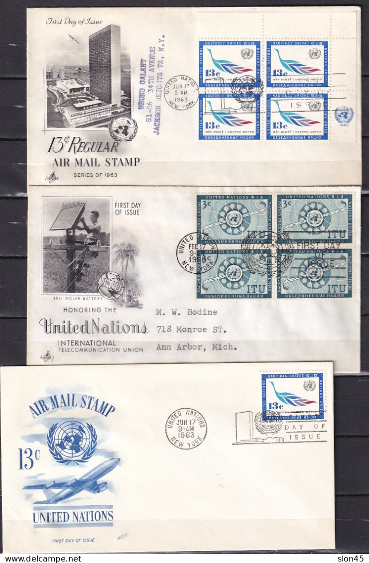 USA UN 14 First Dy Covers Cancel New York 1963  15825 - Lettres & Documents