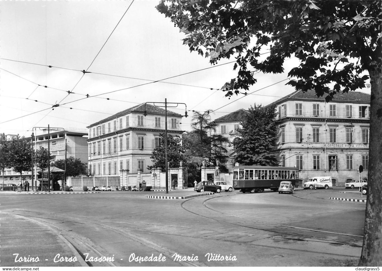 3857 " TORINO - OSPEDALE MARIA VITTORIA - CORSO TASSONI " TRAM 22 " ANIMATA  ANNI 60 - Salute, Ospedali