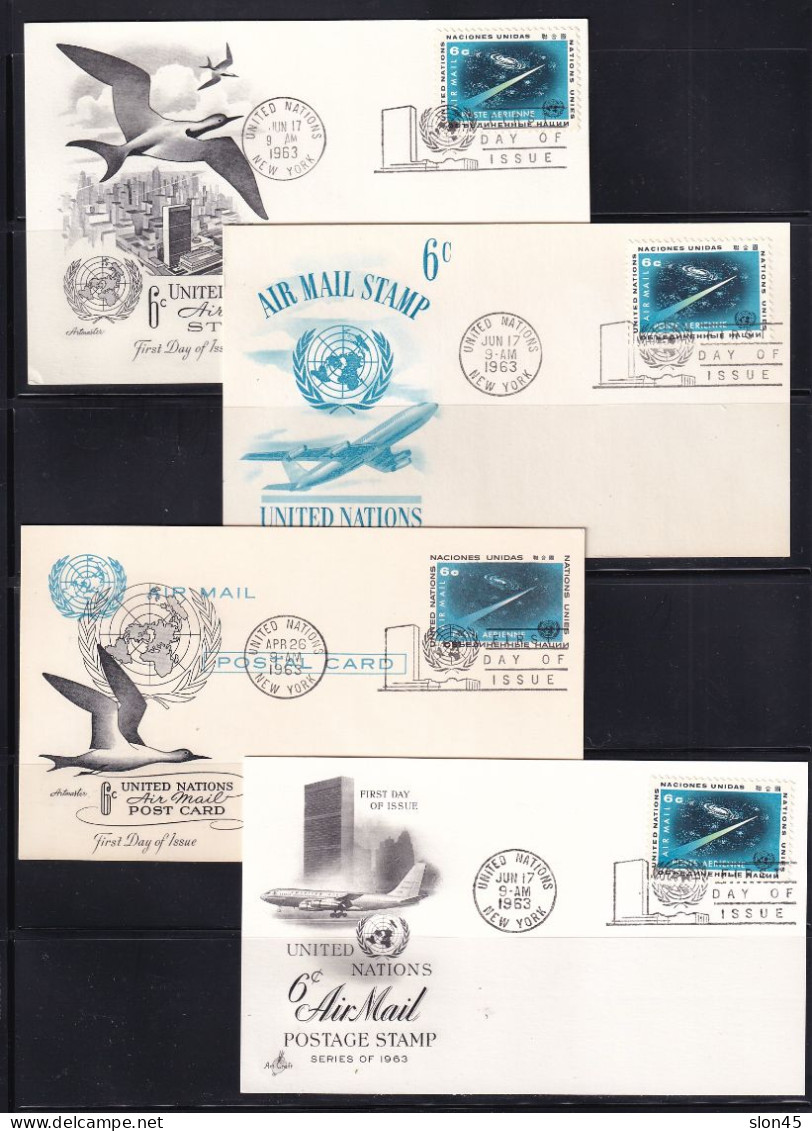 USA UN  Postal Cards Cancel New York 1963 15826 - Brieven En Documenten