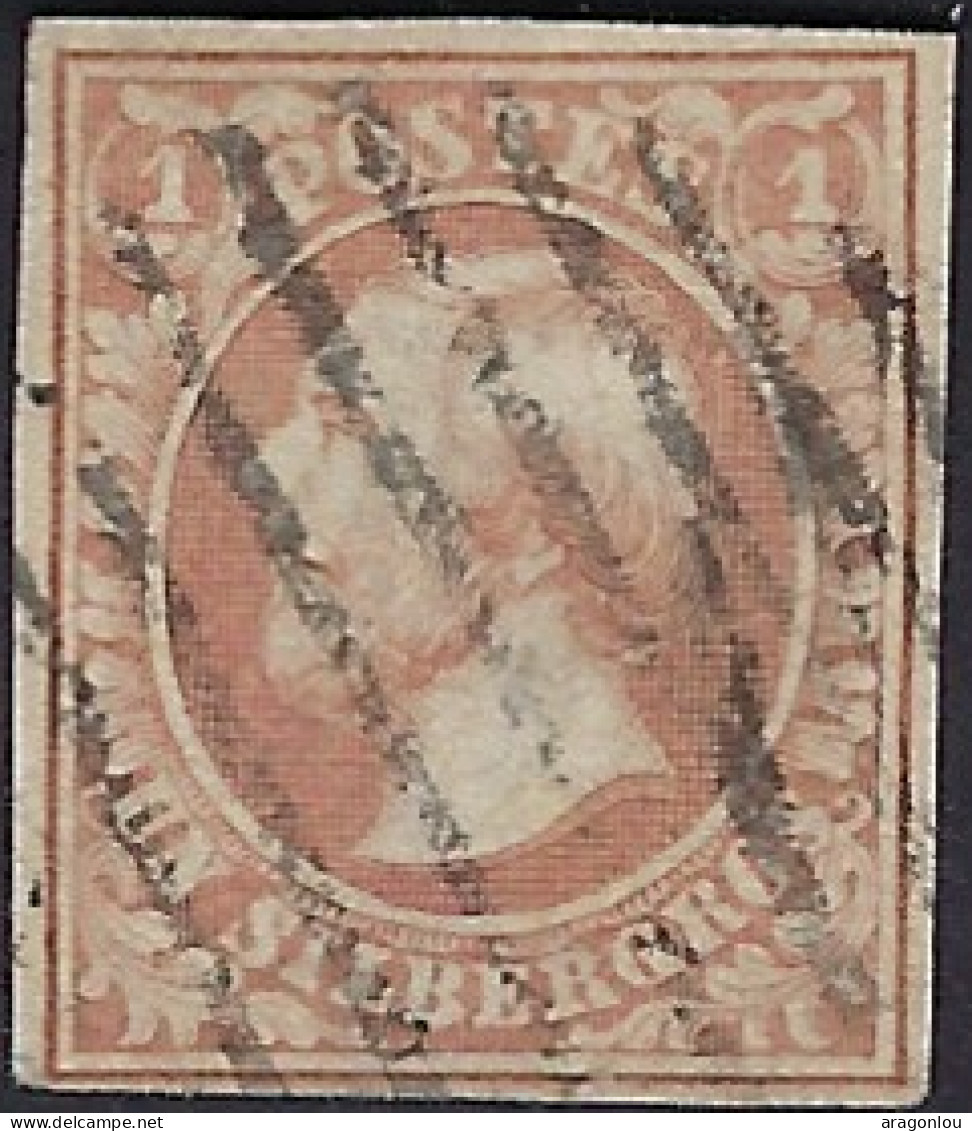 Luxembourg - Luxemburg - Timbres - 1852   Guillaume  III   Michel 2   Cachet Barres - 1852 Willem III