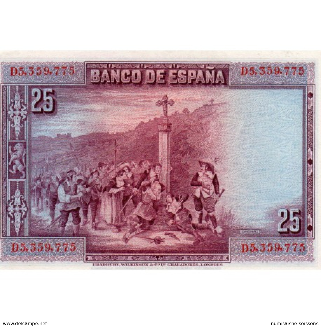 ESPAGNE- PICK 74 B - 25 PESETAS - 15/08/1928 - Calderon De La Barca - SPL - 1-2-5-25 Pesetas