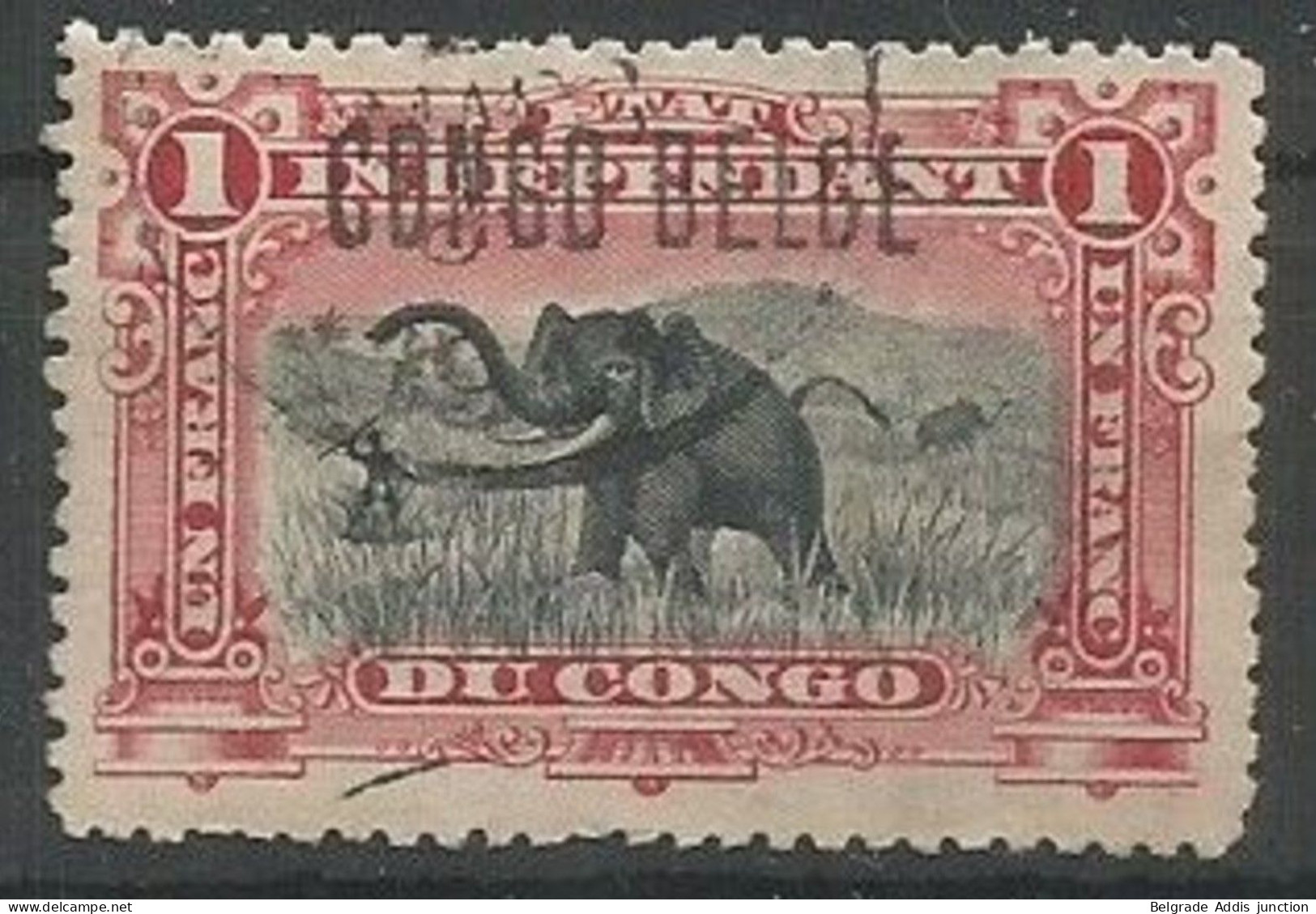 Belgisch Congo Belge COB 36L Oblitéré Used 1909 Type Mols - Used Stamps