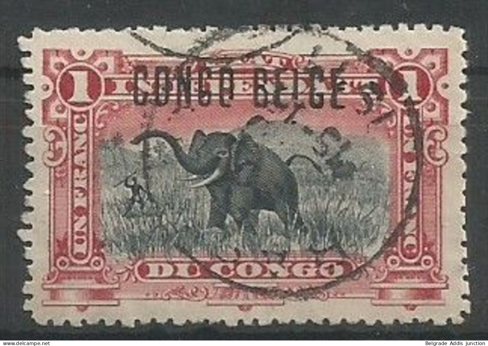 Belgisch Congo Belge COB 36L Oblitéré Used 1909 Type Mols - Oblitérés