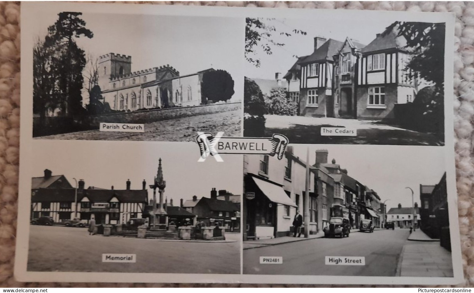 BARWELL MULTIVIEW OLD R/P POSTCARD LEICESTERSHIRE - Sonstige & Ohne Zuordnung