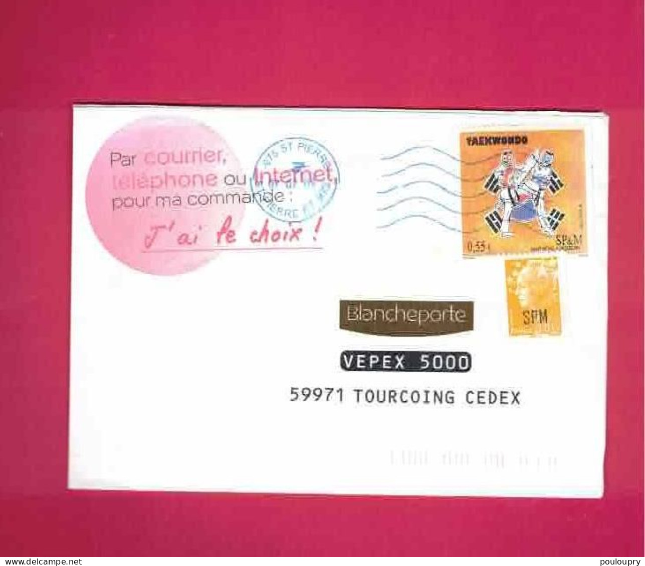 Lettre De 2008 Pour La France - YT N° 927 Et 932 - Taekwondo - Briefe U. Dokumente