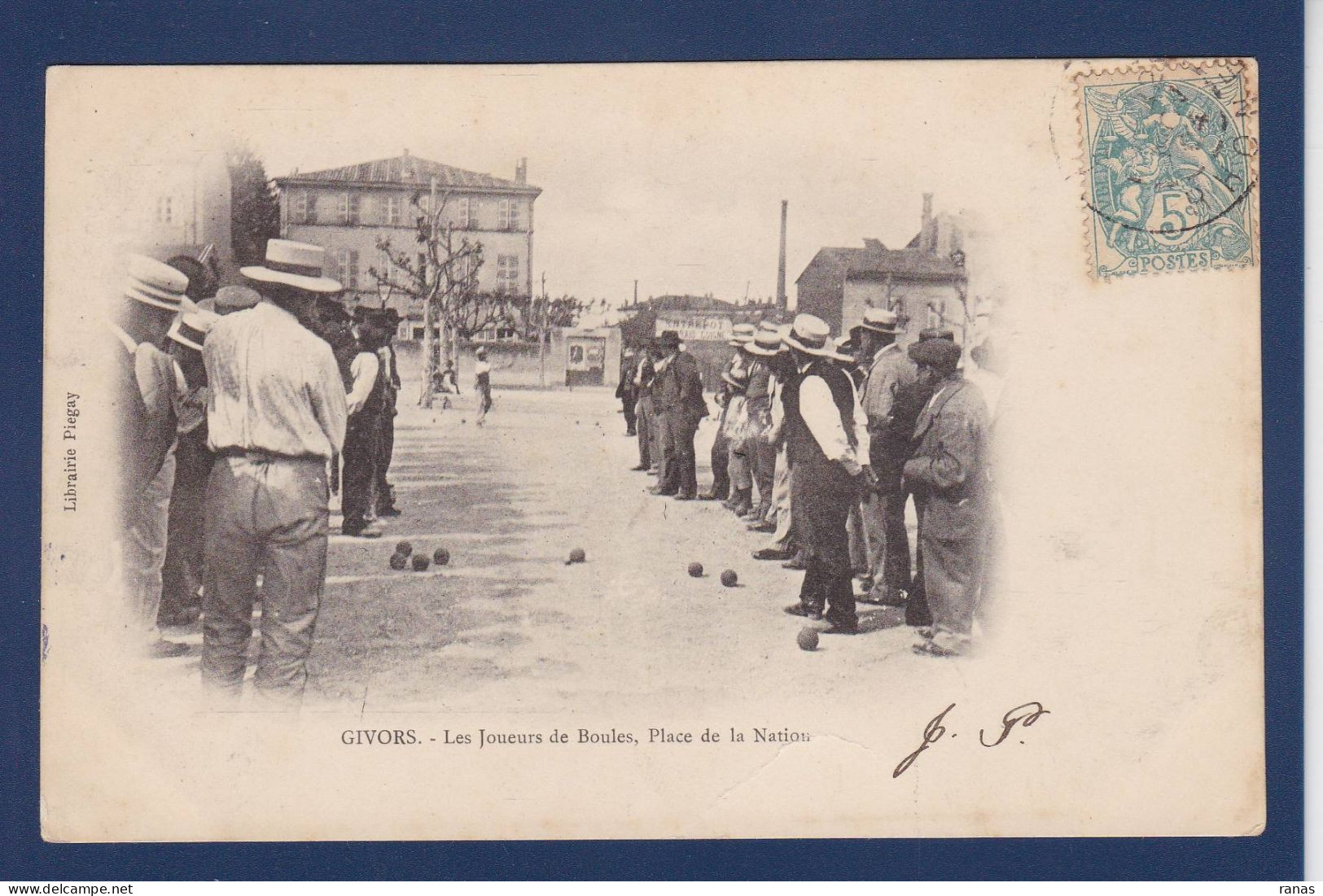 CPA Jeux De Boules Pétanque Circulé Givors - Boule/Pétanque