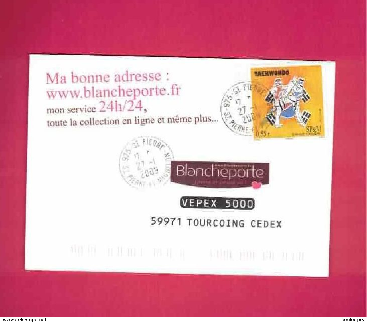 Lettre De 2009 Pour La France - YT N° 927 - Taekwondo - Covers & Documents