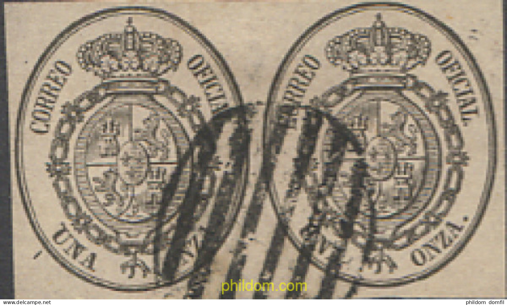 265703 USED ESPAÑA 1855 ESCUDO DE ESPAÑA - Unused Stamps