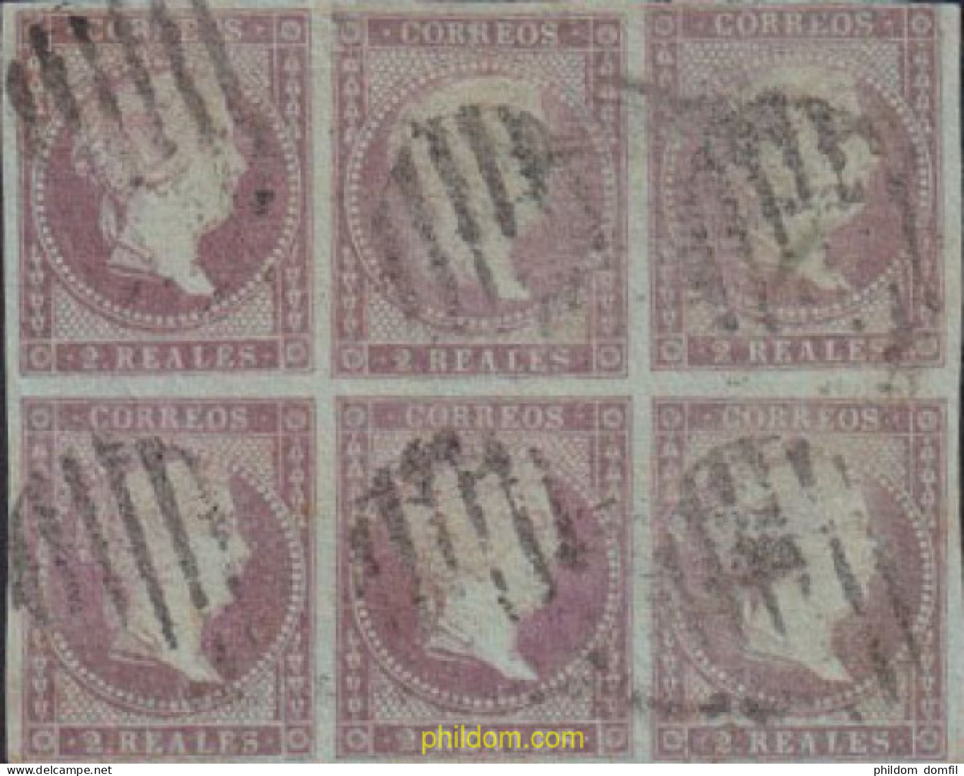 622278 USED ESPAÑA 1855 ISABEL II - Postfris – Scharnier