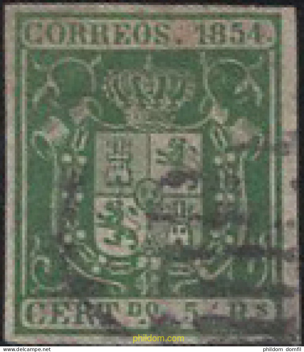 652596 USED ESPAÑA 1854 ESCUDO DE ESPAÑA - Nuevos