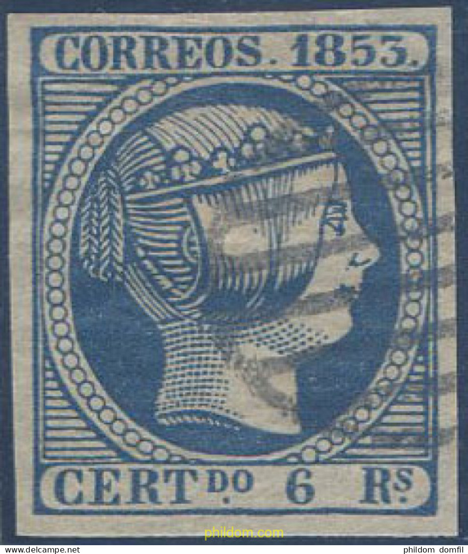 650806 USED ESPAÑA 1853 ISABEL II - Unused Stamps