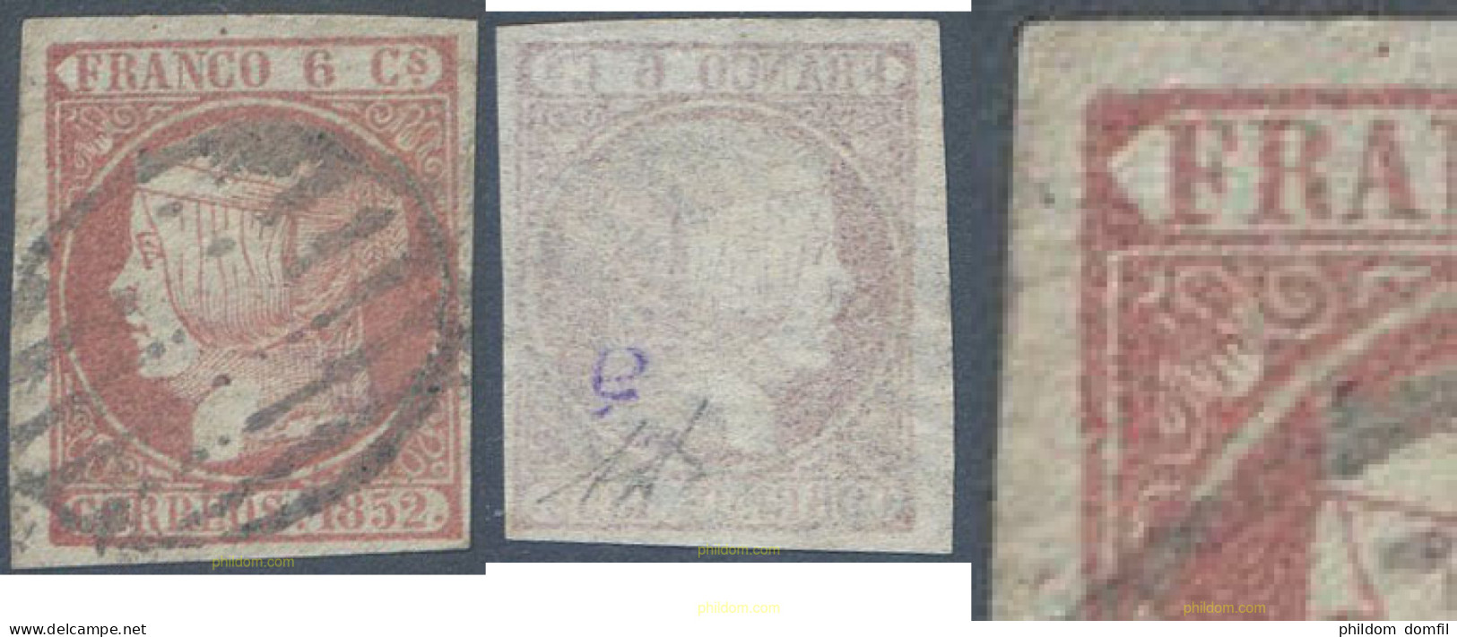 650785 USED ESPAÑA 1852 ISABEL II - Nuevos