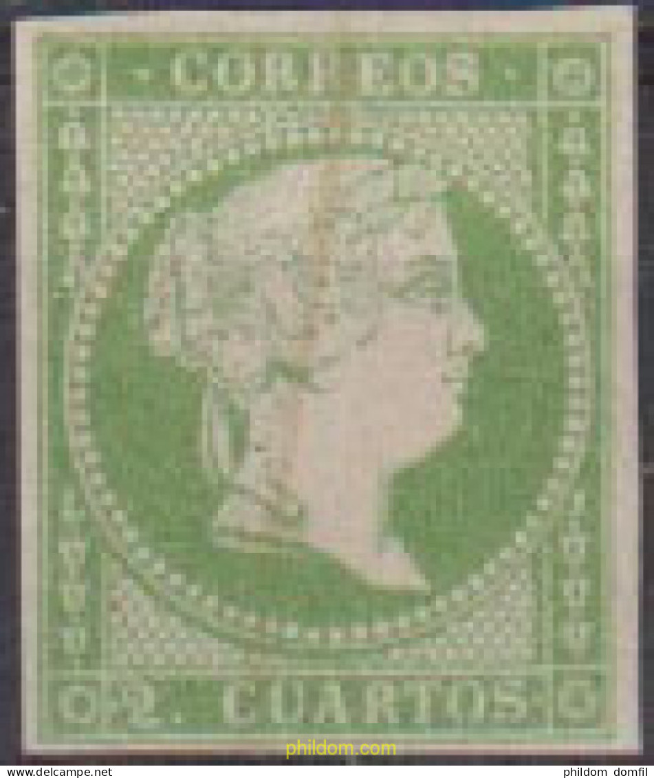 612678 USED ESPAÑA 1856 ISABEL II - Unused Stamps