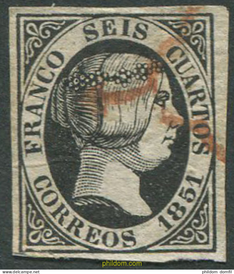 650352 USED ESPAÑA 1851 ISABEL II - Nuevos