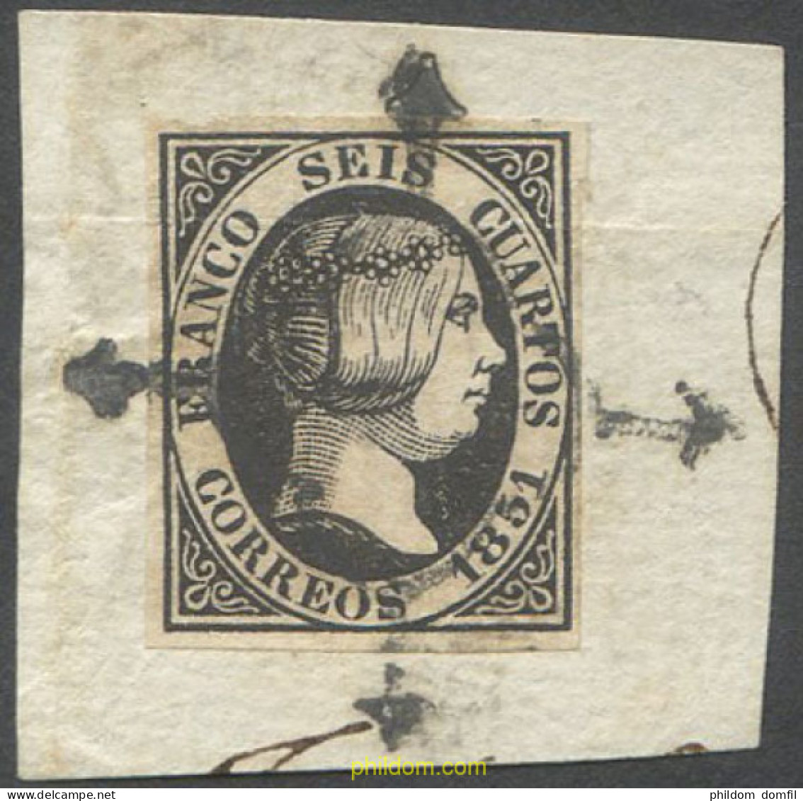 650355 USED ESPAÑA 1851 ISABEL II - Neufs