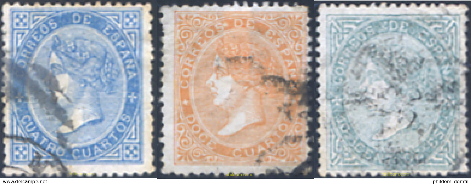 285133 USED ESPAÑA 1867 ISABEL II - Postfris – Scharnier