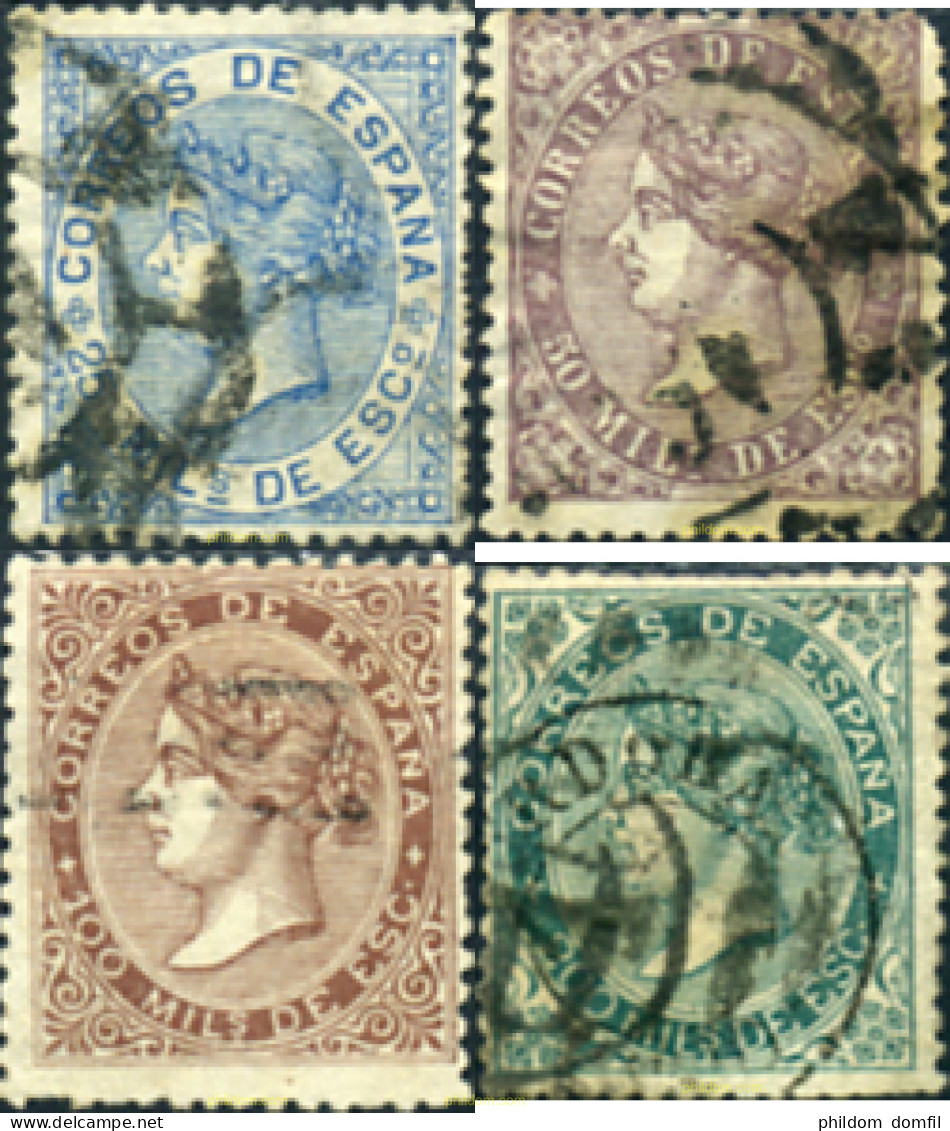 365767 USED ESPAÑA 1868 ISABEL II - Unused Stamps