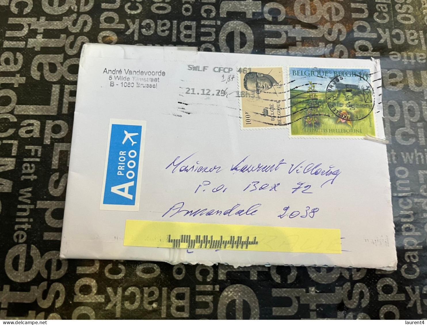 12-1-2024 (1 X 4)  Letter Posted From Belgium To Australia (2023) With 2 Stamps - Lettres & Documents