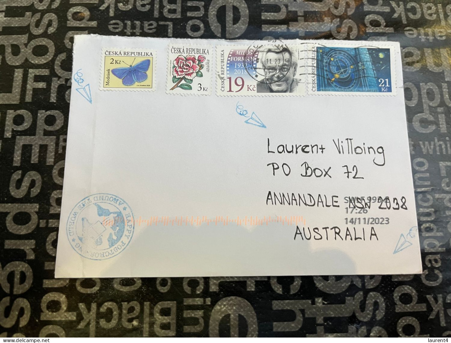 12-1-2024 (1 X 4)  3 Letters Posted From Czech Republic To Australia (2023) With Many Stamps (1 Registered) - Cartas & Documentos