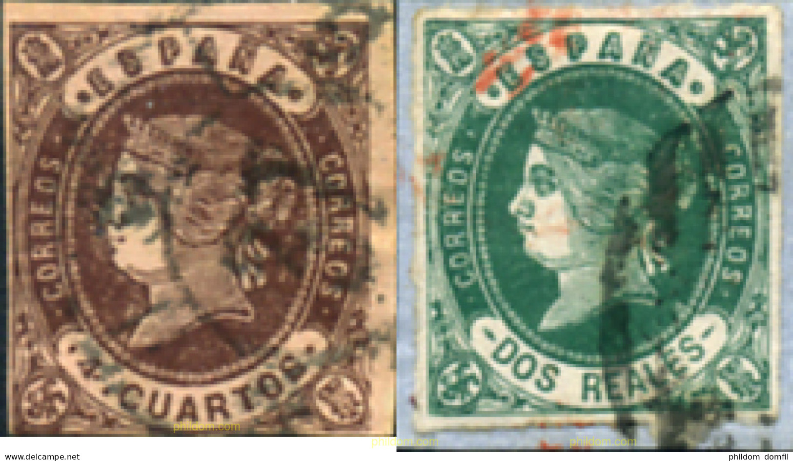 365742 USED ESPAÑA 1862 ISABEL II - Unused Stamps