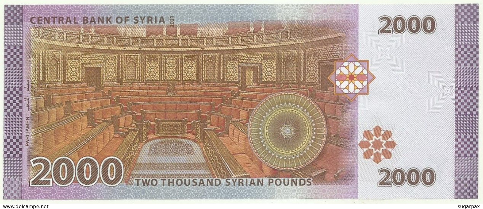 Syria - 5 X 2000 Syrian Pounds - 2021 / AH 1442 - Pick 117.NEW - Unc. - Serie A/57 - 2.000 - Syrie