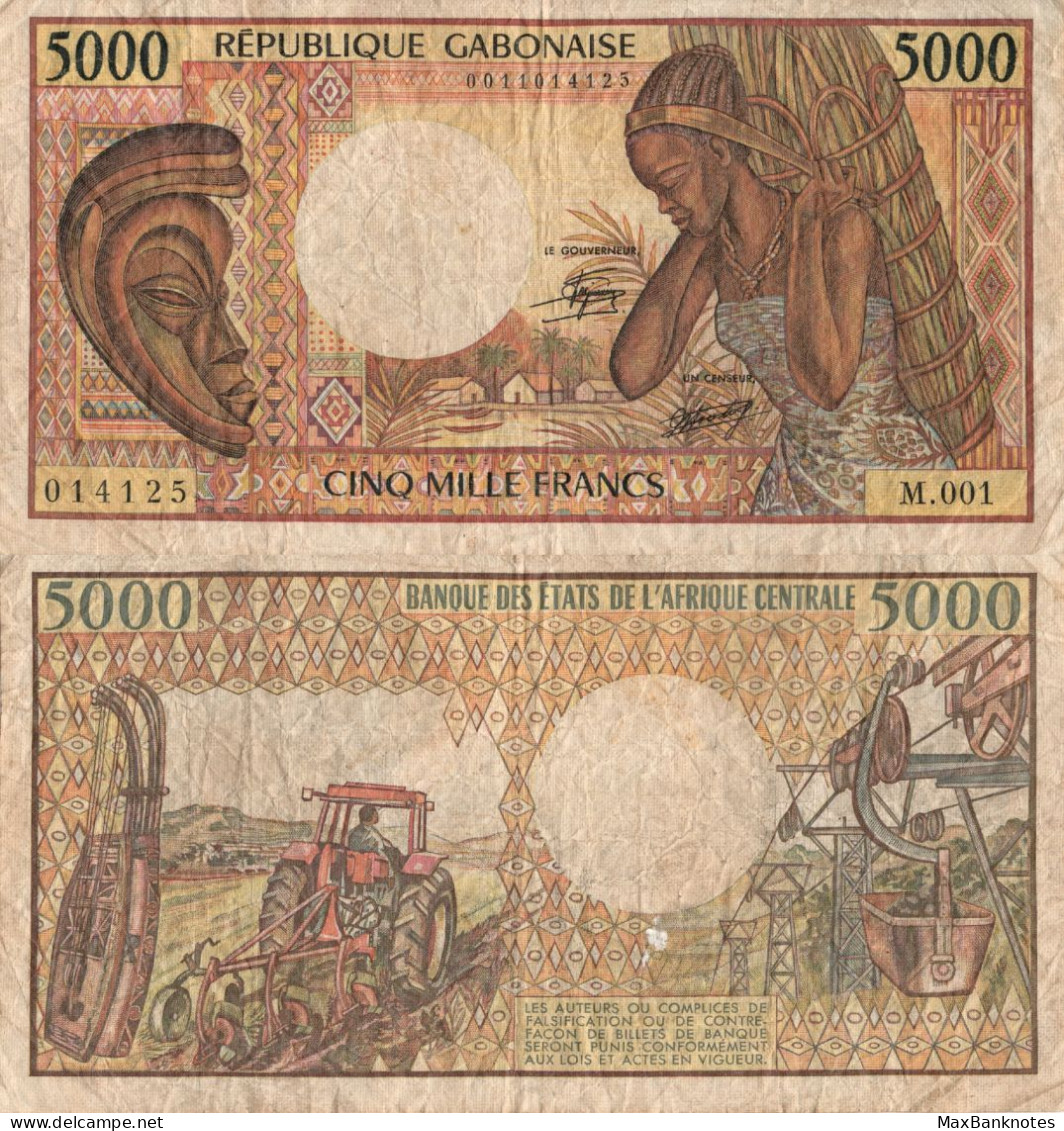 Gabon / 5.000 Francs / 1984 / P-6(a) / VF - Gabun