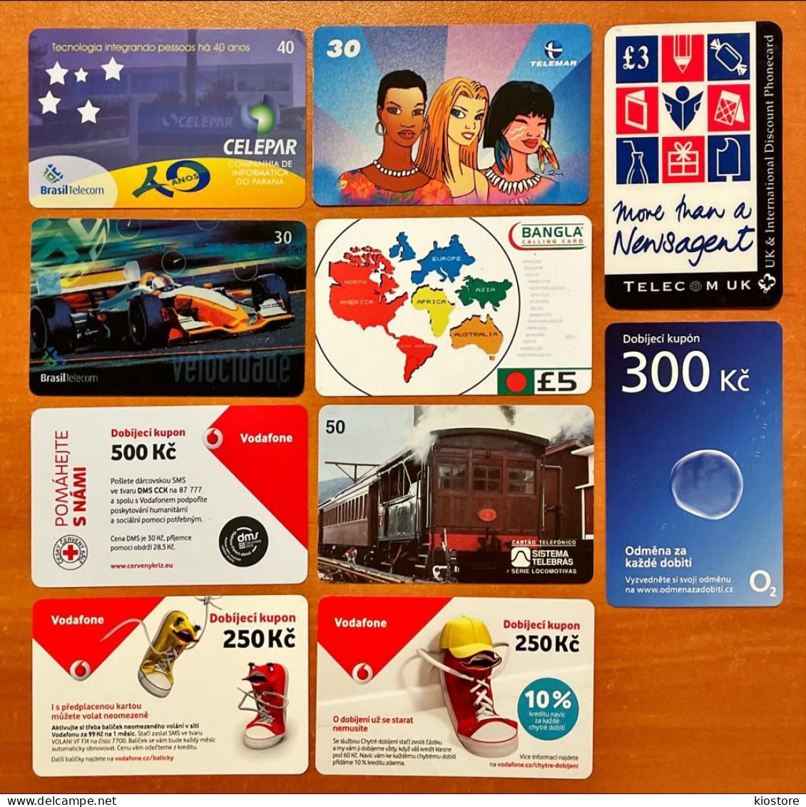 10 Different Phonecards - Operatori Telecom