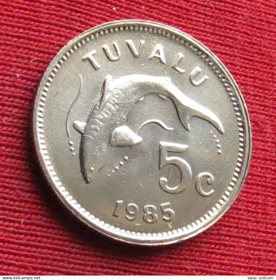 Tuvalu 5 Cents 1985 Shark  UNC - Tuvalu