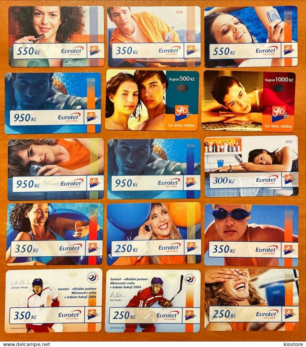 15 Different Phonecards/ Eurotel - Telecom Operators