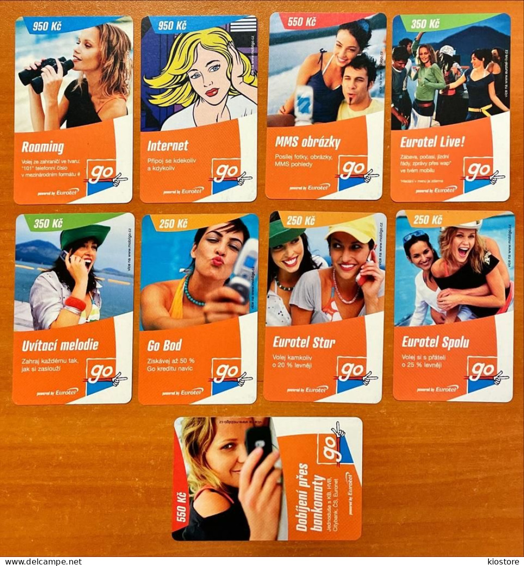 9 Different Phonecards / Go - Operadores De Telecom