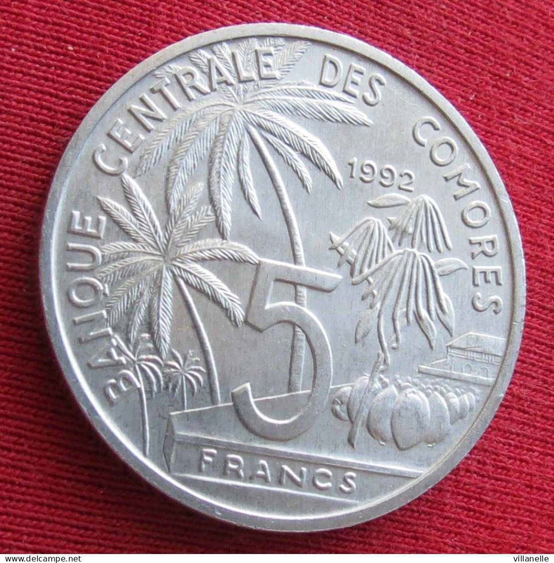 Comores 5 Francs 1992 KM# 15 FAO UNC Lt 922 *VT Fish Comoro Islands Comoras - Comoren