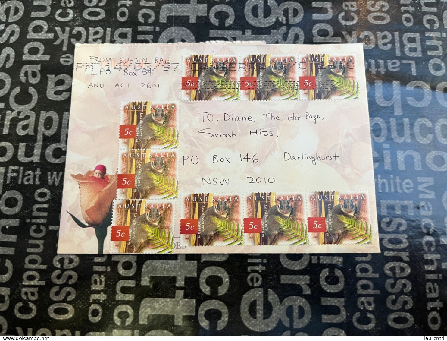 15-1-2024 (1 X 14) Letter Posted Within Australia (to Barbie Magazine) - With 9 X 5 Cents Stamps For 45 Cent Postage ! - Brieven En Documenten