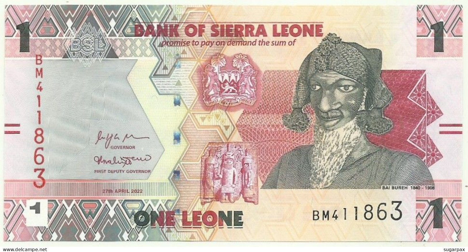 Sierra Leone - 1 Leone - 2022 - Pick: 34.NEW - Unc. - Serie BM - Sierra Leona